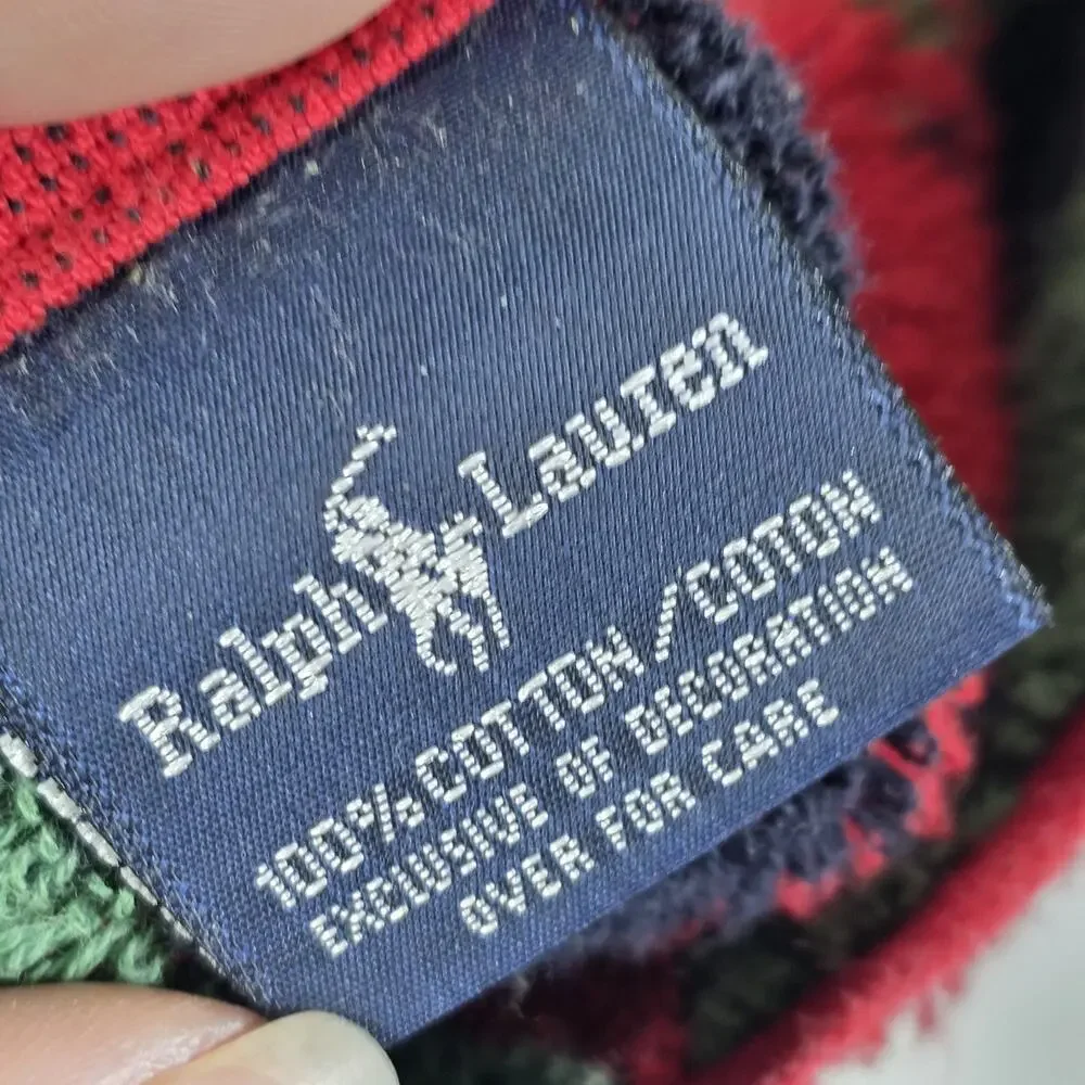 RALPH LAUREN Vintage 90s Southwest Tribal Aztec Cotton Bath/HandTowels Set 2